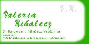 valeria mihalecz business card